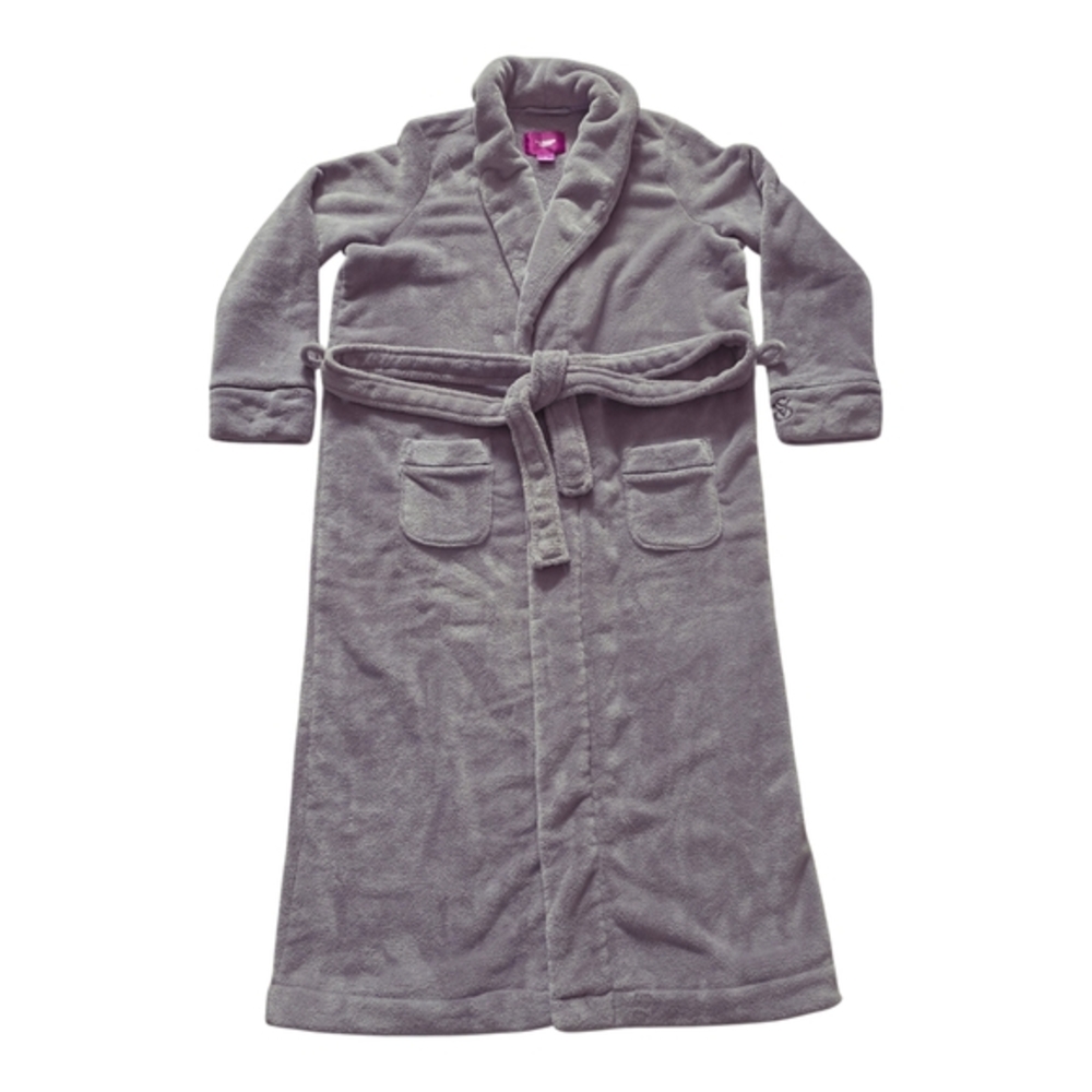 Victoria's Secret Soft Gray Bath Robe Large L Long
